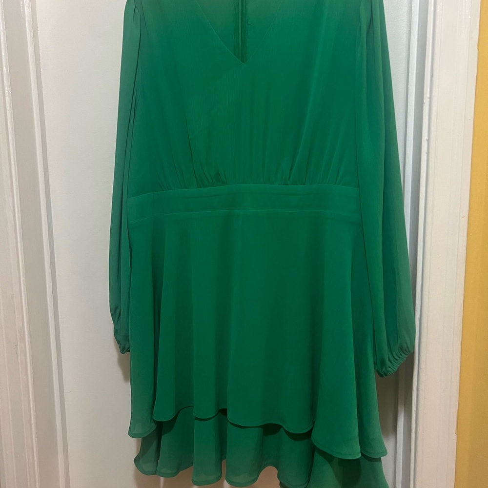 Cato Green Long Sleeve Dress